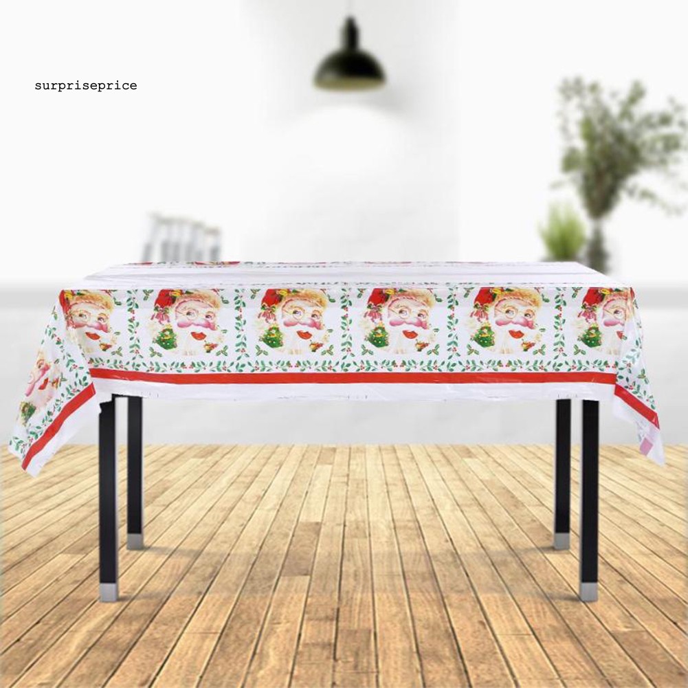 Khăn trải bàn chống thấm nước in hình chủ đề Giáng Sinh kích thước 110x180cm