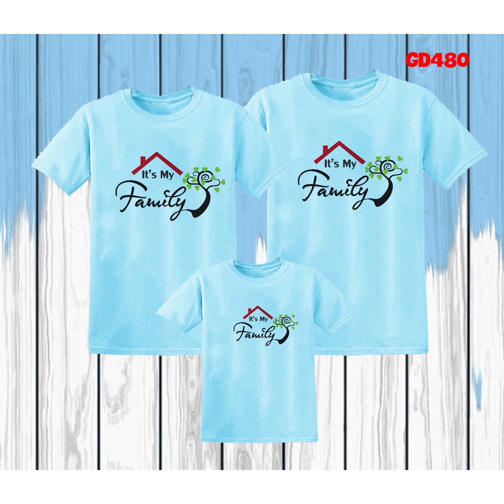 áo thun gia đình, áo phông cặp đôi gia đình 3 4 5 người đẹp It's my family -- [Giá niêm yết là giá của 1 áo]