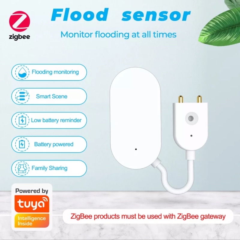 Cảm biến báo ngập nước Wifi/Zigbee Tuya