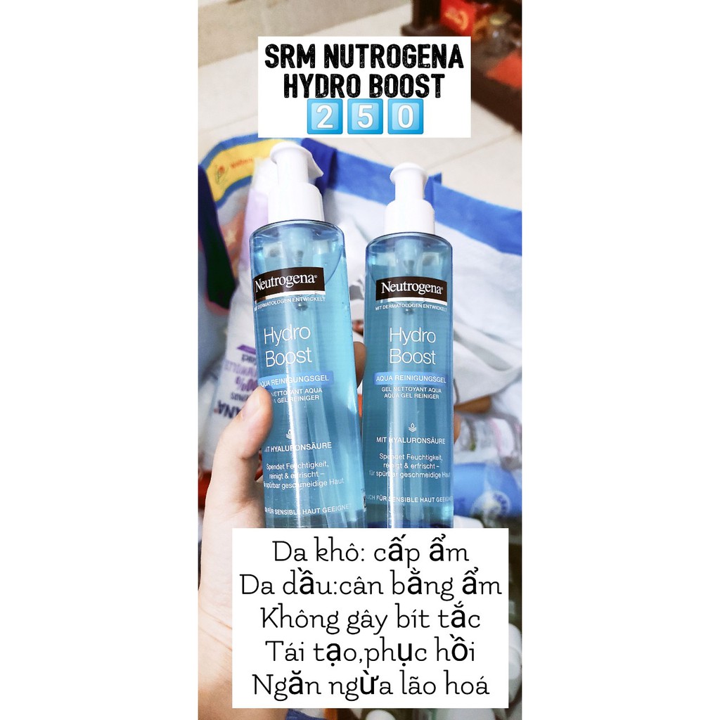 [HÀNG AIR] Gel rửa mặt dưỡng ẩm Neutrogena Hydro Boost Hydrating Cleansing Gel 200ml