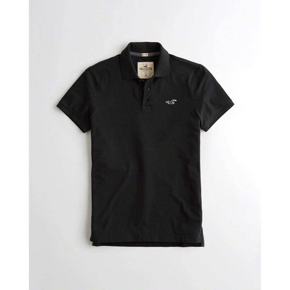 Áo thun nam Hollister HOL-PO140 Stretch Polo Black