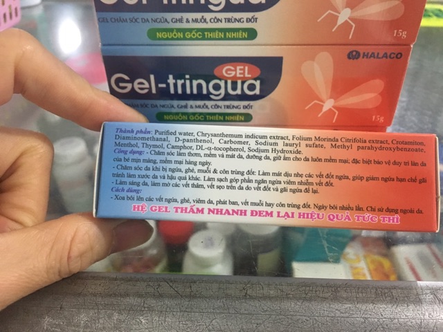 Kem bôi da trị ngứa, muối đốt, côn trùng cắn - nguồn gốc thảo dược GEL-TRINGUA