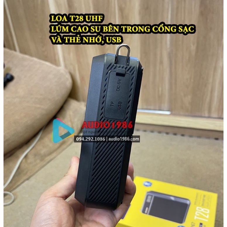 Máy trợ giảng không dây Aporo T28 UHF Audio1986 có chống nước IP67 wireless công suất lớn Cao cấp Nhất hiện nay