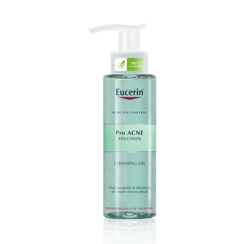 Sữa rửa mặt dạng gel dành cho da nhờn mụn Eucerin Pro Acne Solution Cleasing Gel 200ml