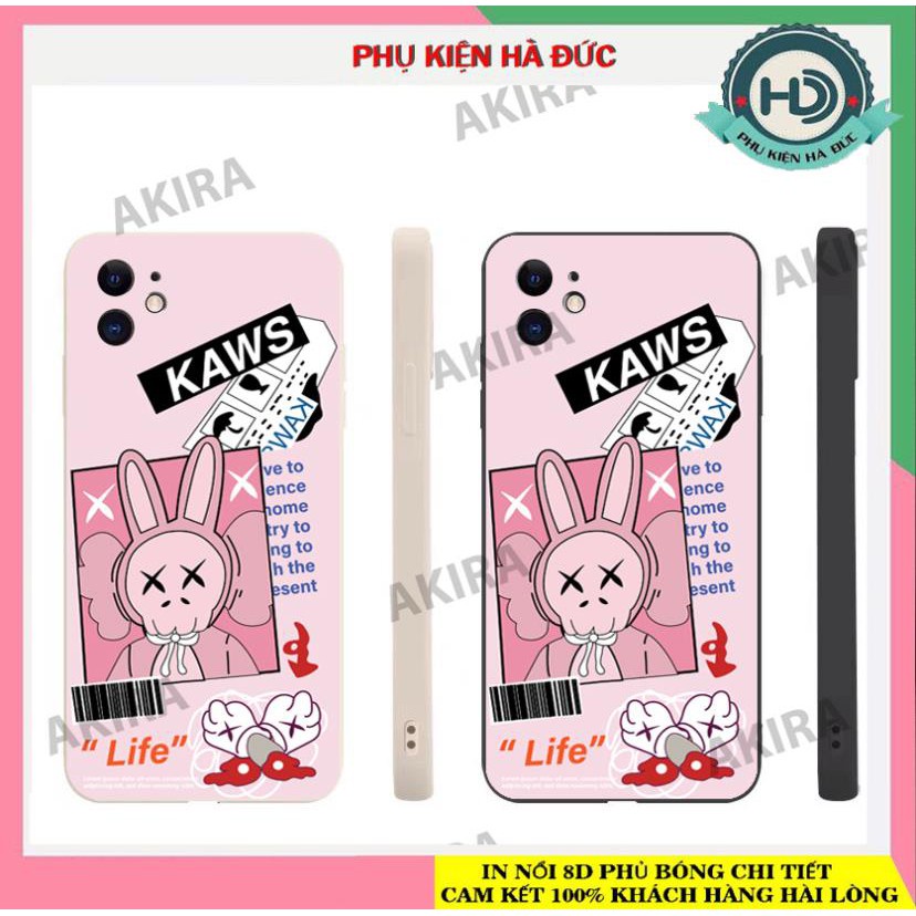 Sỉ ốp lưng iphone kaws hồng vuông cạnh bảo vệ camera xưởng ốp akira