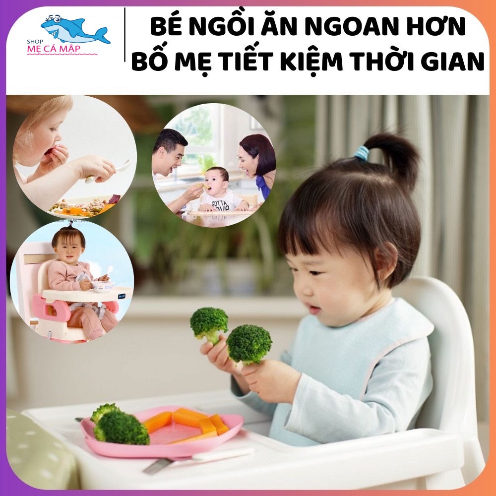 Ghế ăn dặm gấp gọn cho bé Loại I có 2 nấc điều chỉnh, ghế ăn dặm Shoda chính hãng, dễ dàng vệ sinh