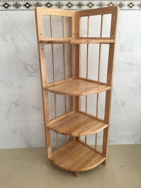 Kệ góc gỗ 4 tầng 35cm