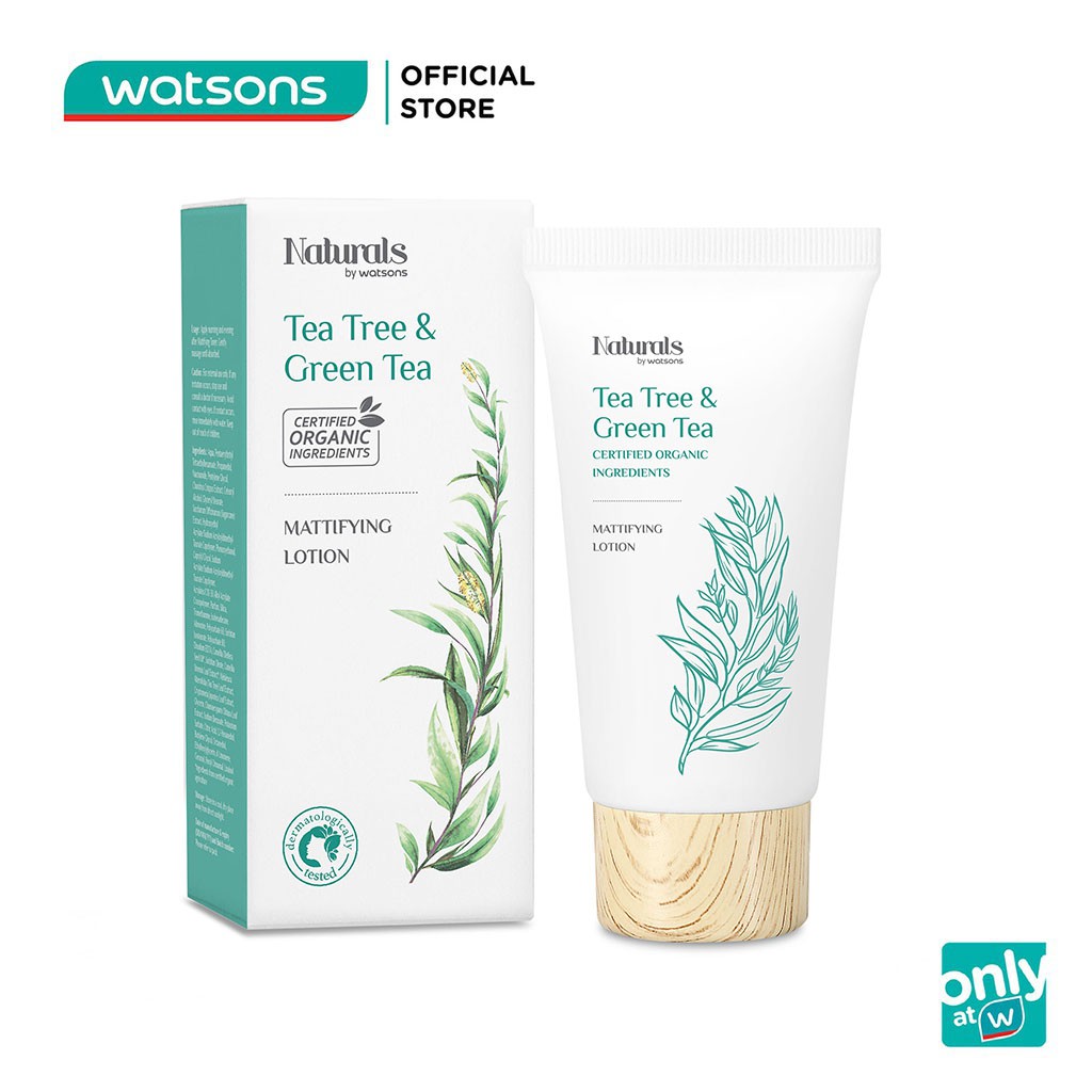 Lotion Naturals By Watsons Tea Tree&amp;Green Tea Mattifying Cấp Ẩm Cho Da 50ml