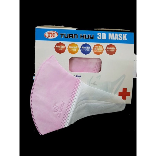 Hộp 50 Chiếc Khẩu Trang 3D Mask màu hồng đẹp