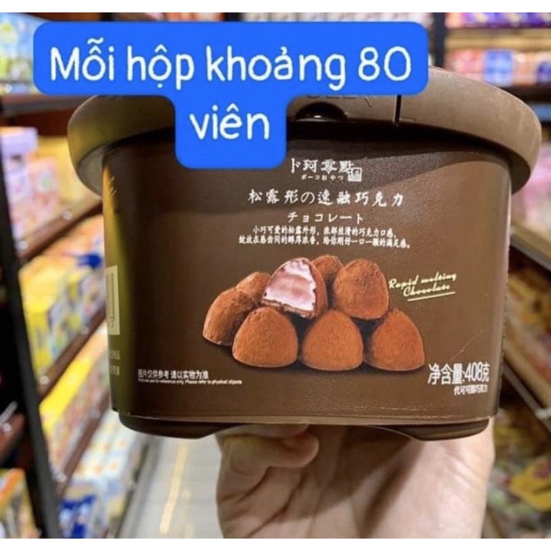 Nama socola 408g Socola tươi, nama chocolate xô 80 viên