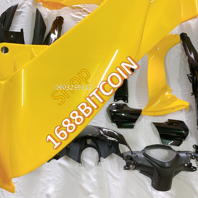 Bộ dàn áo xe jupiter GRAVITA - vỏ nhựa xe Jupiter MX,Màu VÀNG nhựa ABS cao cấp