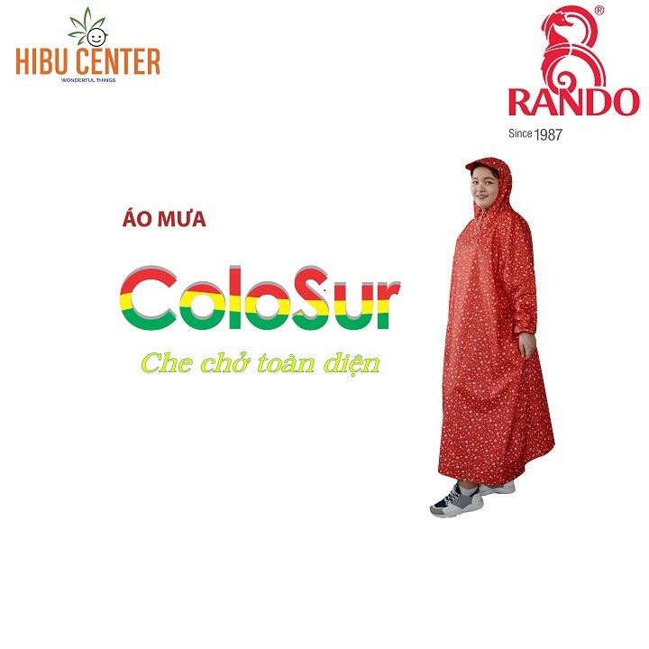 Áo Mưa RANDO Poncho Colosur | Tiện Dụng Đa Sắc Màu, Sành Điệu Dưới Phố | hibucenter