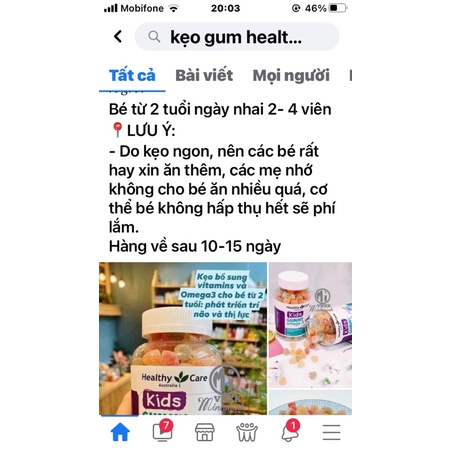 Kẹo dẻo Gummy Omega 3 Healthy Care Úc