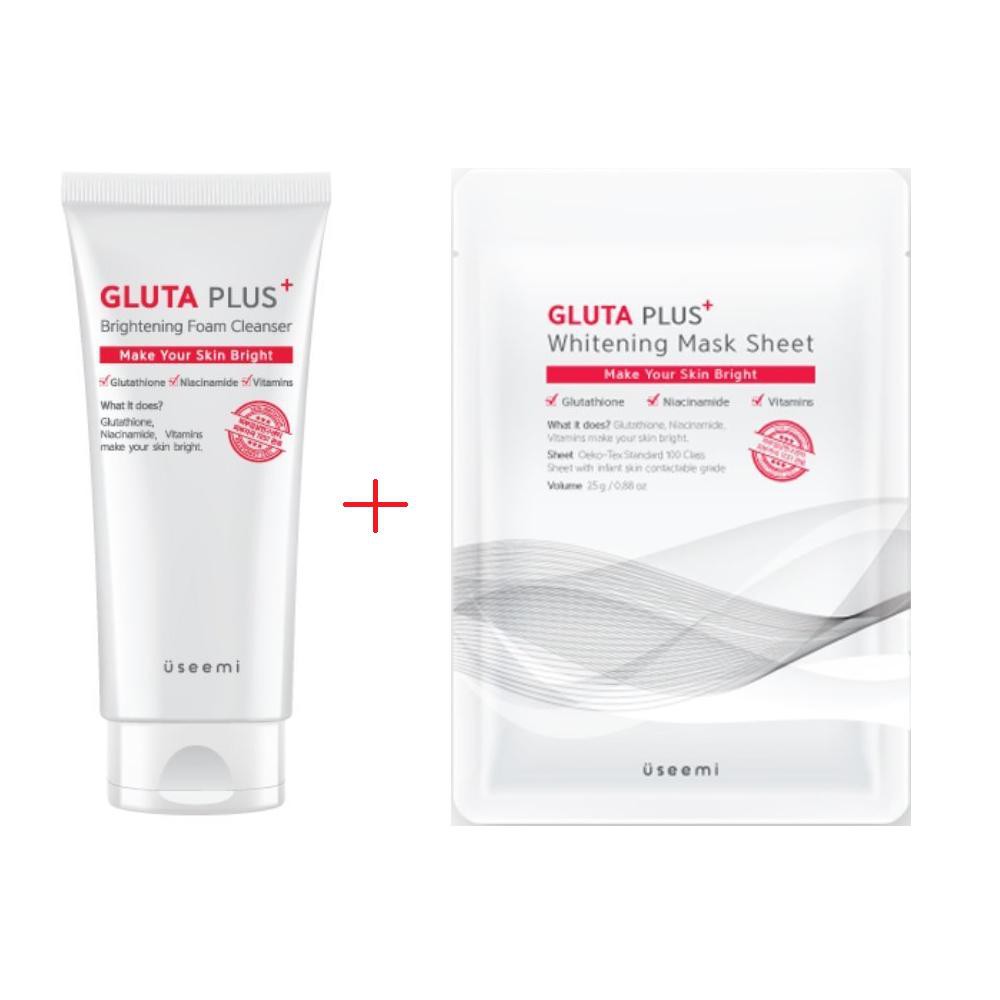 Sữa Rửa Mặt, Làm Sáng Da, Dưỡng Trắng Useemi Gluta Plus Brightening Foam Cleanser YENBEAUTY
