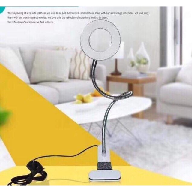 Đen Led Mini Kẹp Bàn Nối Mi