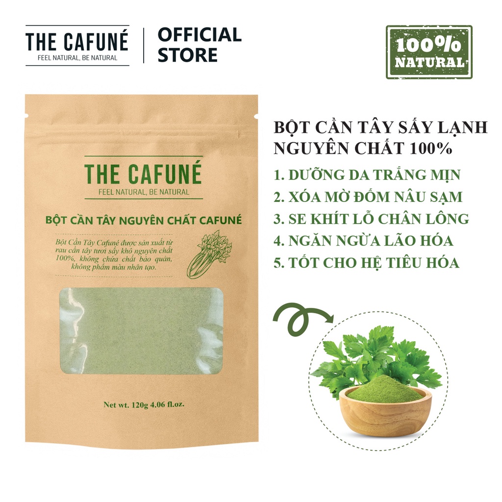 Bột thiên nhiên hữu cơ nguyên chất 100% CAFUNÉ không chất bảo quản, không phẩm màu nhân tạo 120 Gram