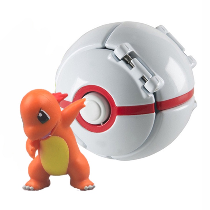 Đồ chơi mô hình nhân vật Pokemon anime hình quả bóng Venusaur Squirtle Transform phong cách hoạt hình sáng tạo