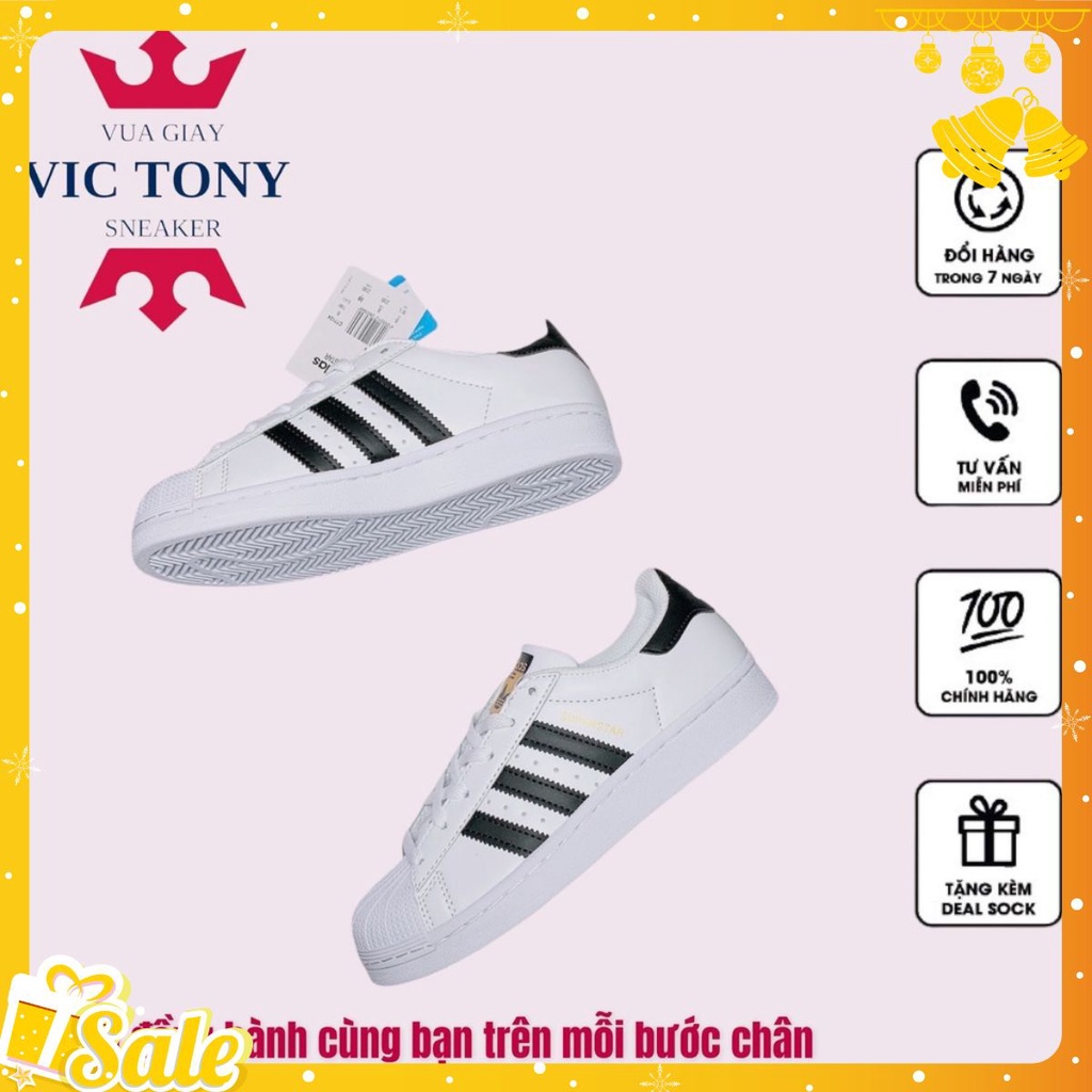 Giày sneaker adidas mũi sò tem vàng chuẩn xịn full size nam nữ [Full box+bill]