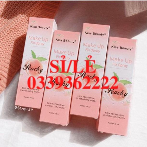 [ CHÍNH HÃNG ] Xịt giữ lớp nền cố định lớp trang điểm vị đào Kiss Beauty 75ML Senabeauty  HAIANHSHOP | BigBuy360 - bigbuy360.vn