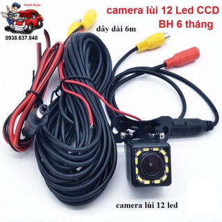 BH 6 tháng Camera lùi ô tô CCD 12 led trợ sáng ban đêm dùng cho dvd zin