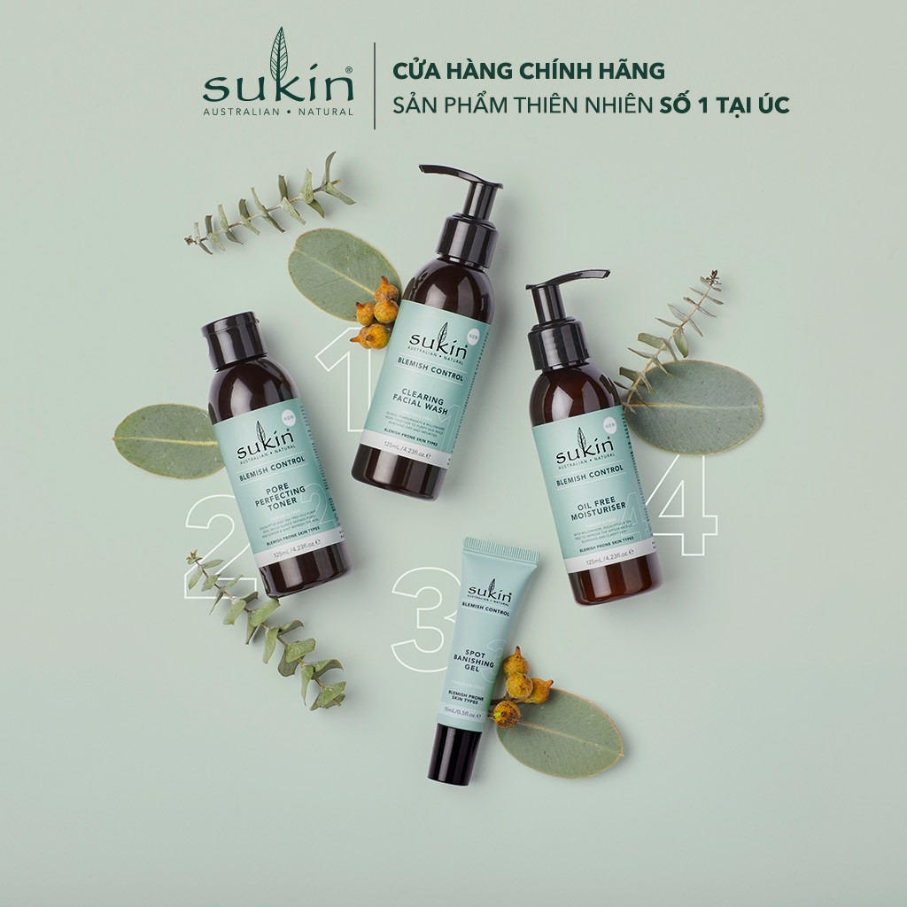 Sữa Rửa Mặt Giảm Mụn Sukin Blemish Control Clearing Facial Wash 125ml