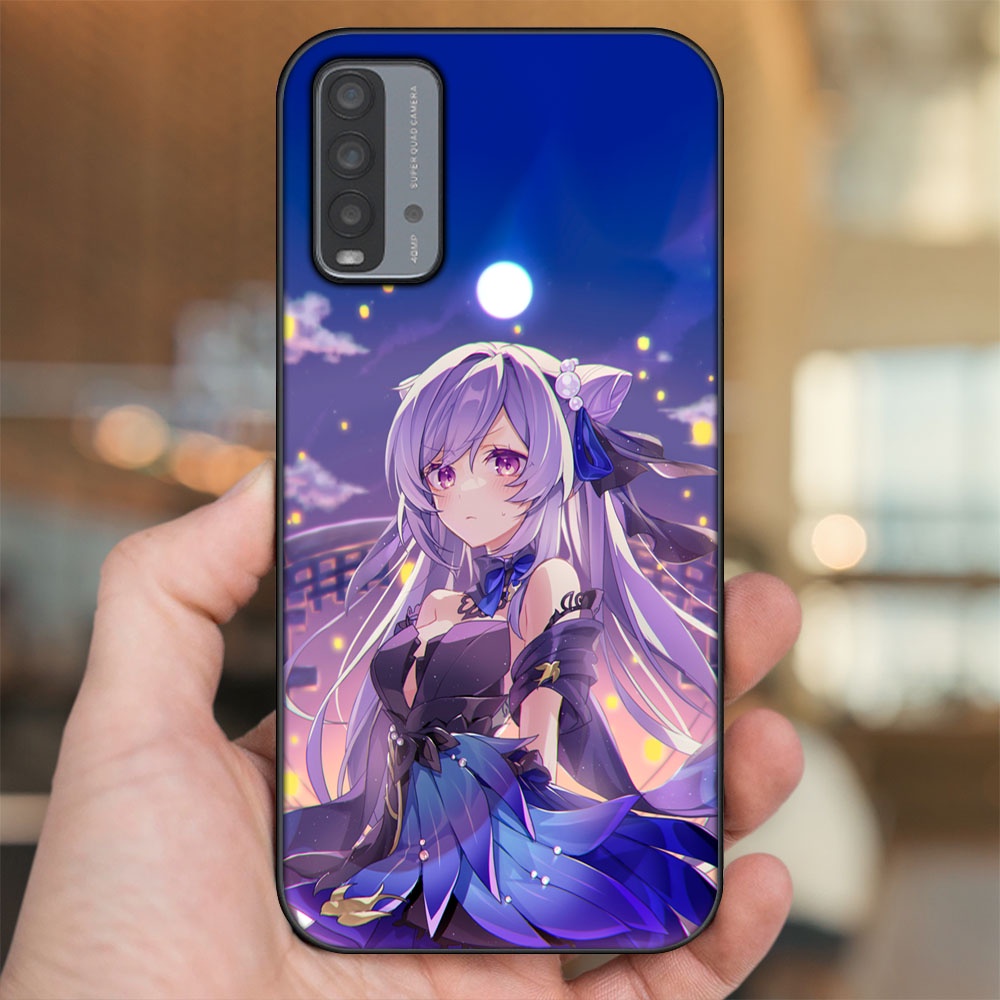 Ốp lưng Xiaomi Redmi 9T viền đen in hình Keqing Genshin Impact