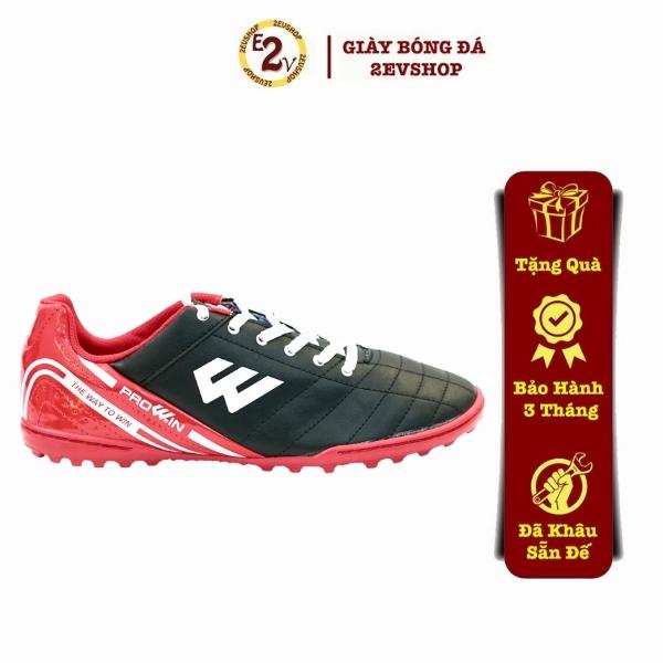 Giày đá bóng thể thao nam Prowin RX Đen, giày đá banh cỏ nhân tạo đế mềm - 2EVSHOP