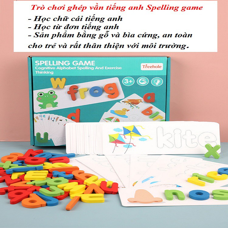 Bộ Đồ Chơi Ghép Chữ Tiếng Anh Spelling Game Cho Bé Học Ghép Chữ Tiếng Anh