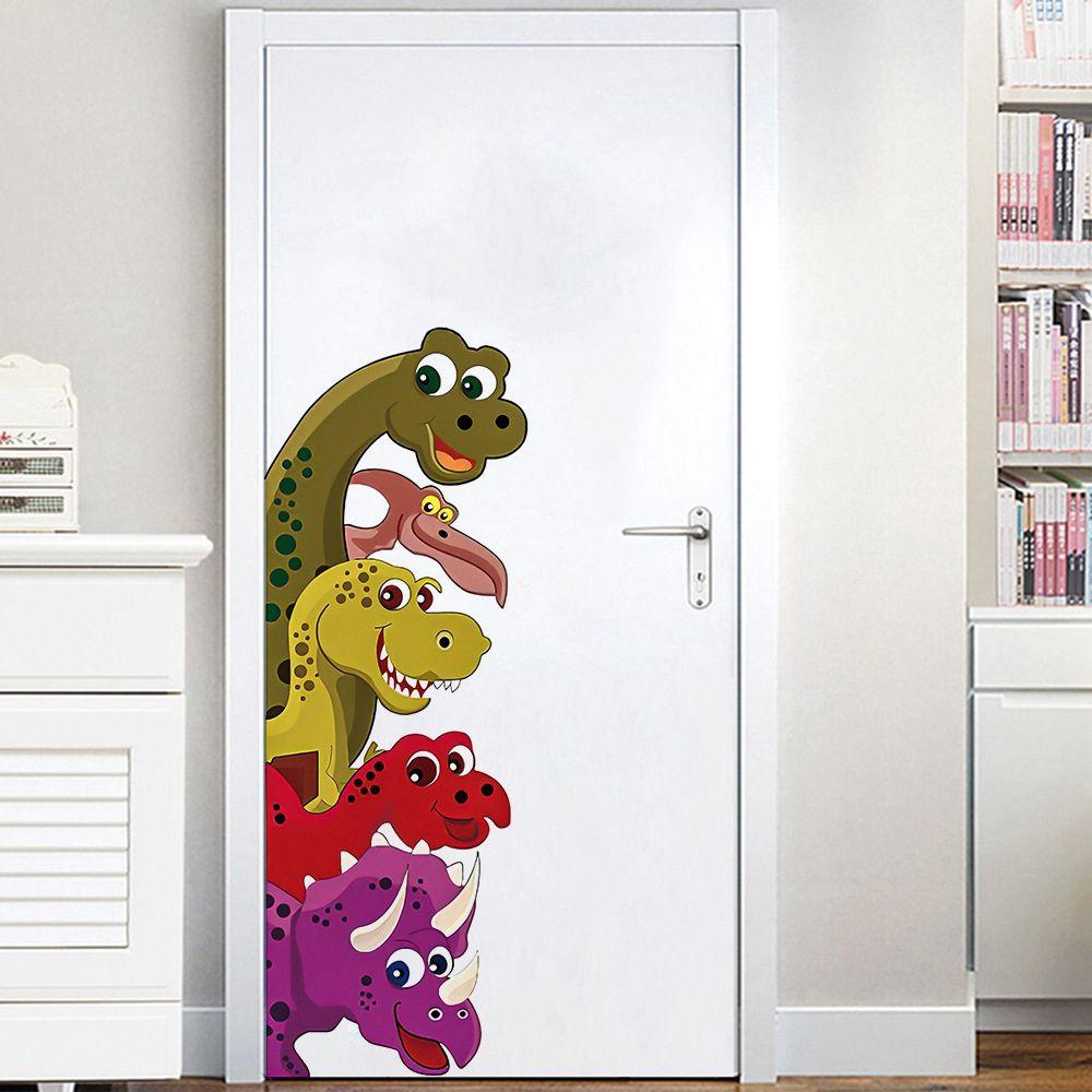 Sticker Dán Tường Họa Tiết Khủng Long Dễ Thương Bắt Mắt
