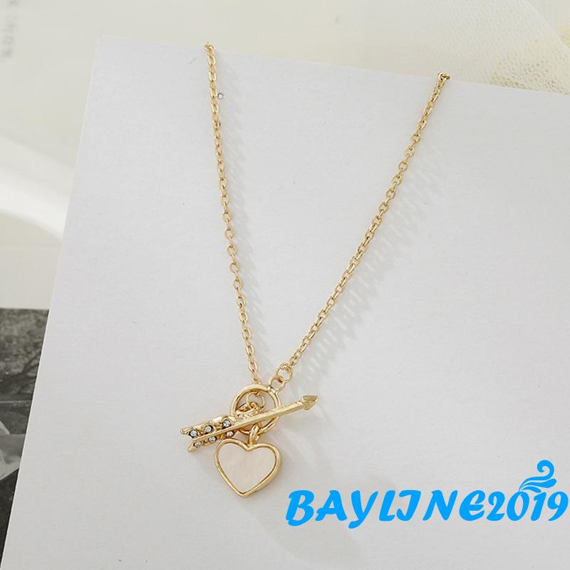 Vòng cổ Hợp Kim Mặt Hình Mũi Tên Và Trái Tim Thanh Lịch Cho Nữ