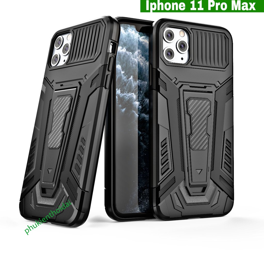 IPhone X / Xs / Xs Max / 11 Pro Max / 12 Pro Max ốp lưng Iron Man Pro chống sốc giá đỡ xem phim cao cấp