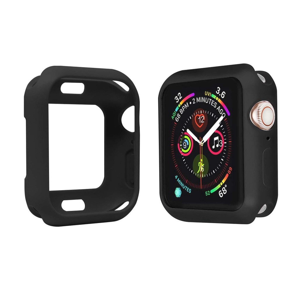 Ốp bảo vệ JANSIN bằng silicon mềm thích hợp cho đồng hồ thông minh Apple Watch 38mm 42mm 40mm 44mm dòng 6 SE 5 4 3 2 1