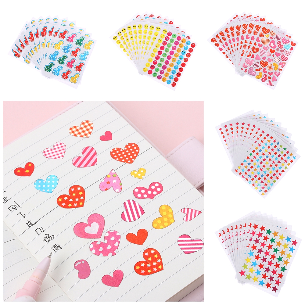 Túi 10 Miếng Dán Khen Thưởng Hình Ngôi Sao Năm Cánh