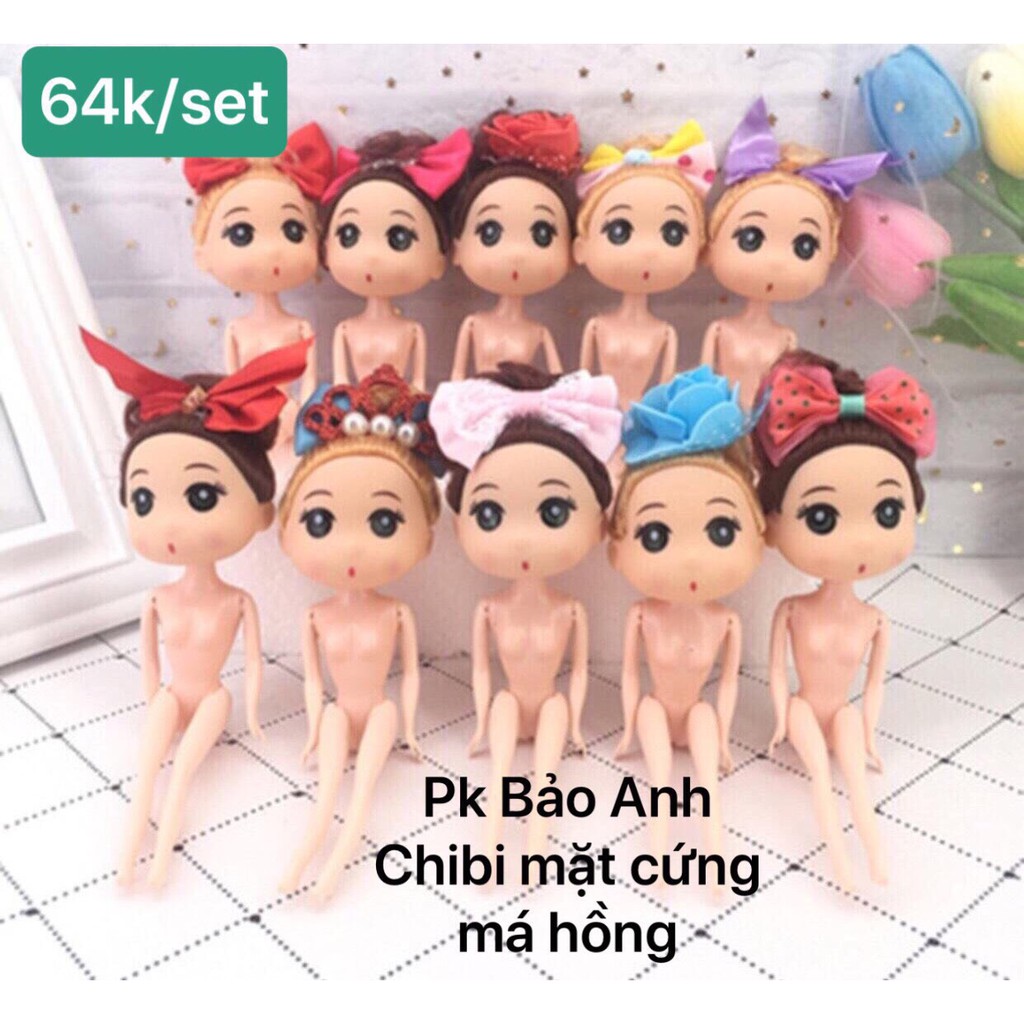 Chibi không đồ mặt cứng má hồng loại 1 giá rẻ