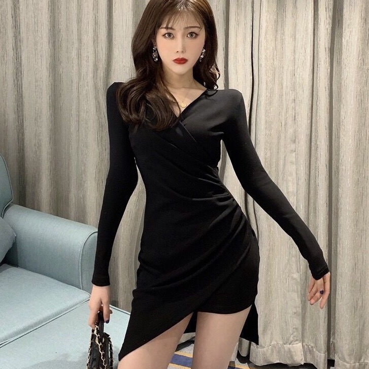 Đầm Ôm Dáng Phong Cách Mới Thời Trang Xuân Thu Gợi Cảm Cho Nữ