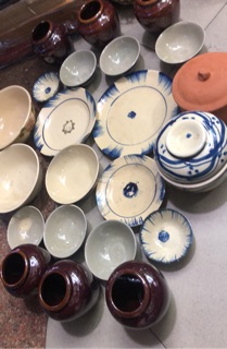 Set gốm Việt + Lu uống bia