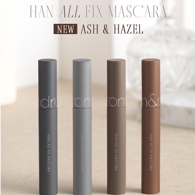 Chuốt mi siêu dài và cong mi tự nhiên, chống trôi hiệu quả Romand Han All Fix Mascara - Han All Line 7g - NiNiShop
