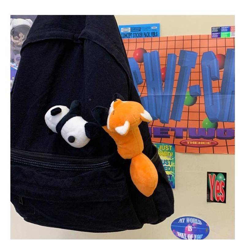 Ghim Cài Áo Hình Cáo/Gấu Trúc Nhỏ Dễ Thương Trang Trí Balo móc khóa