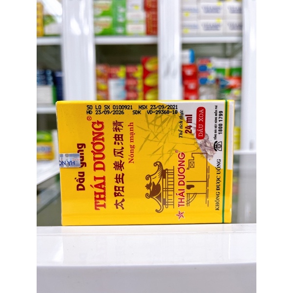 ✅ Dầu gừng Thái Dương xoa bóp giảm đau nhức vai gáy , giảm cảm , ngứa do côn trung