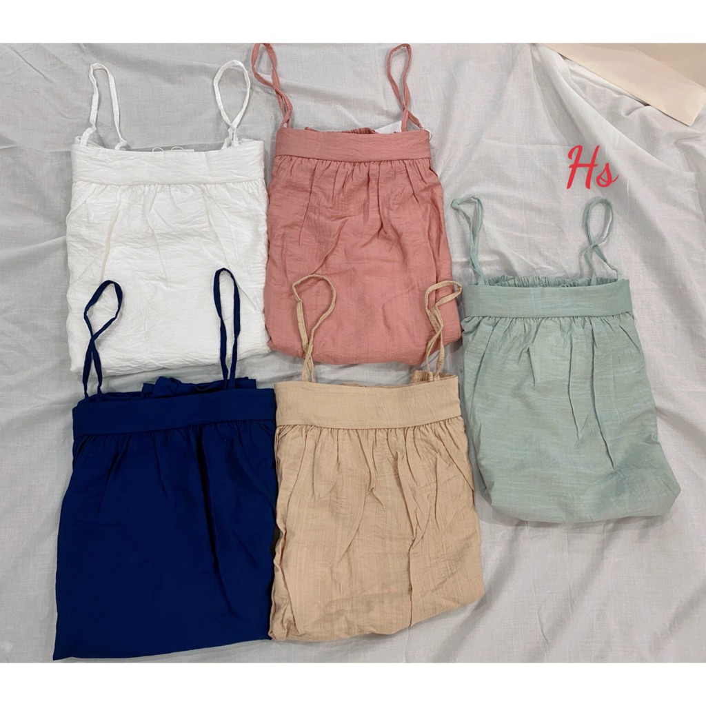 Bộ Đùi Ngủ 2 Dây Chun Ngực - Đồ Bộ Nữ Chất Vải Đũi - HANHAN CLOTHINGS | BigBuy360 - bigbuy360.vn