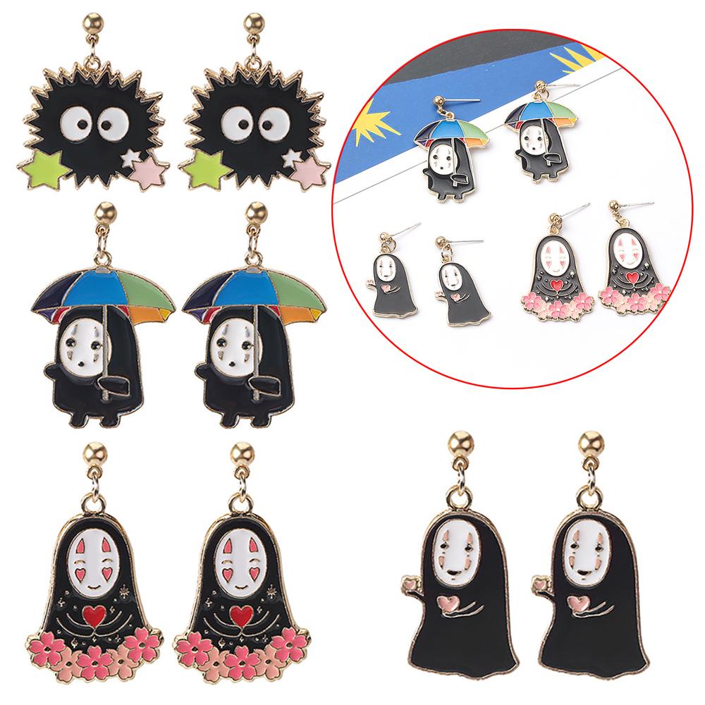 QQMALL Bông Tai Hợp Kim Hình Anime Spirited Away Thời Trang