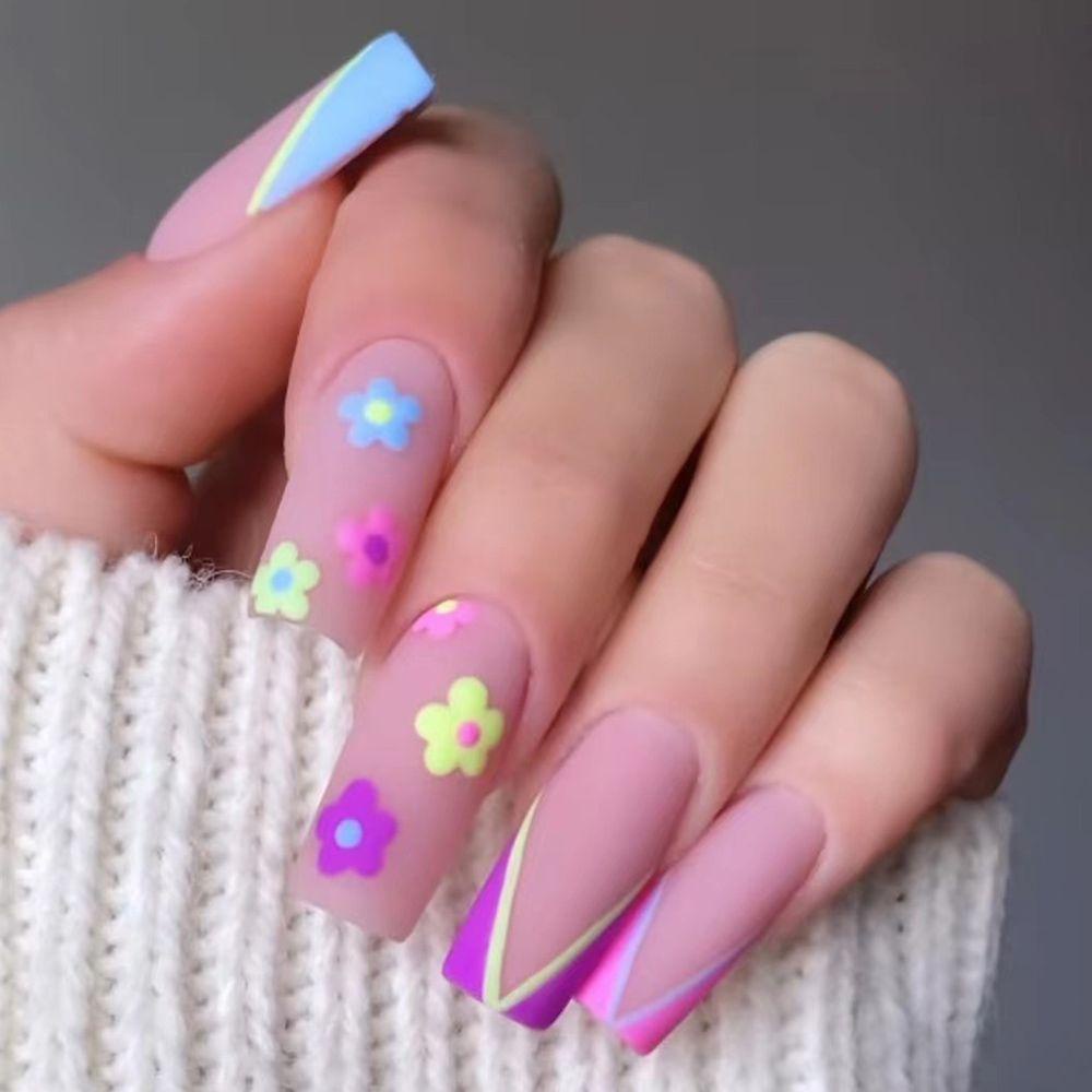 Set 24 Móng Tay Giả Lấp Lánh Cho Nữ