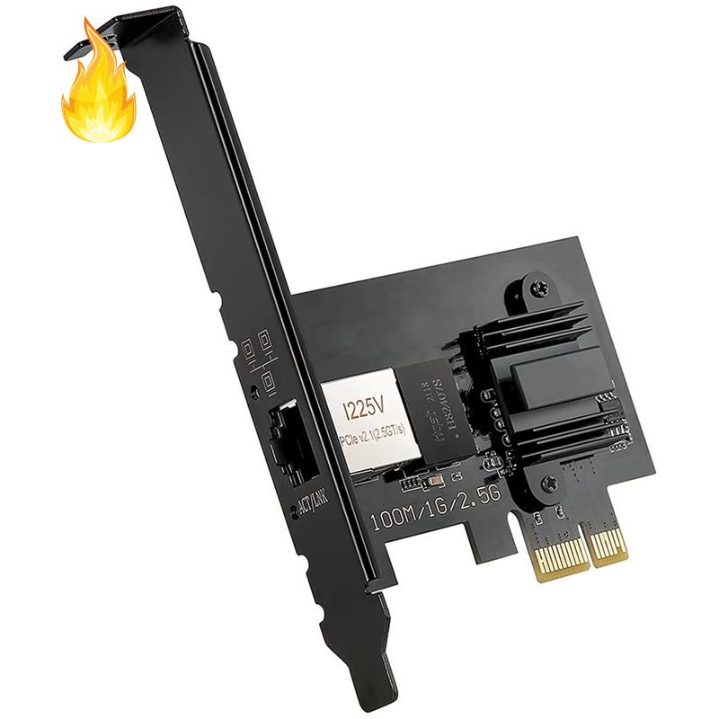 Bộ Chuyển Đổi Mạng 2.5Gbase-T PCIe I225V 2.5G/1G/100Mbps PCI Ethernet Card RJ45