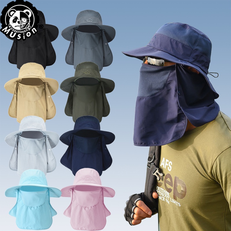Mũ che nắng Musion UPF 50+ chống tia UV có thể tháo rời được dùng khi câu cá/đi bộ xuyên rừng/làm vườn ngoài trời