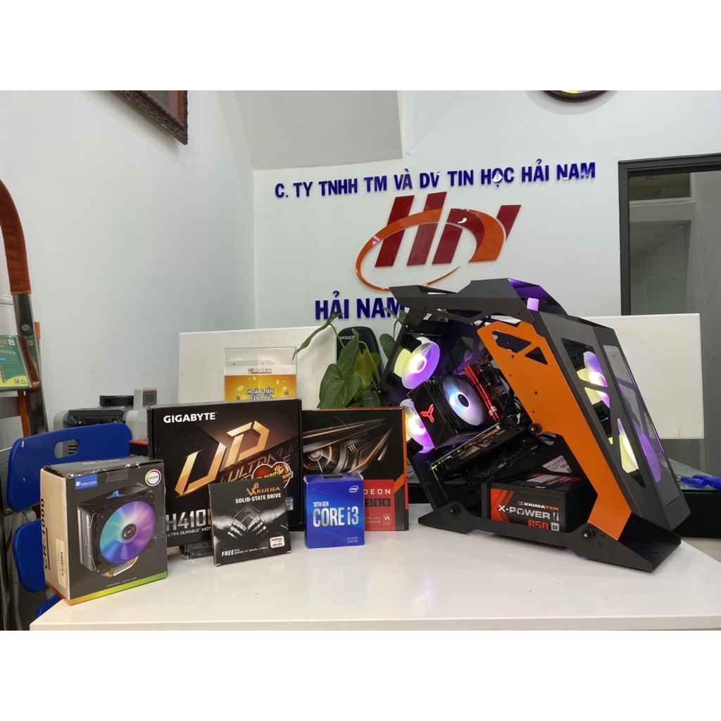 máy tính chơi game (HNC-IN4) core i3-10100/ GTX 1650 oc/ màn 24inch | BigBuy360 - bigbuy360.vn