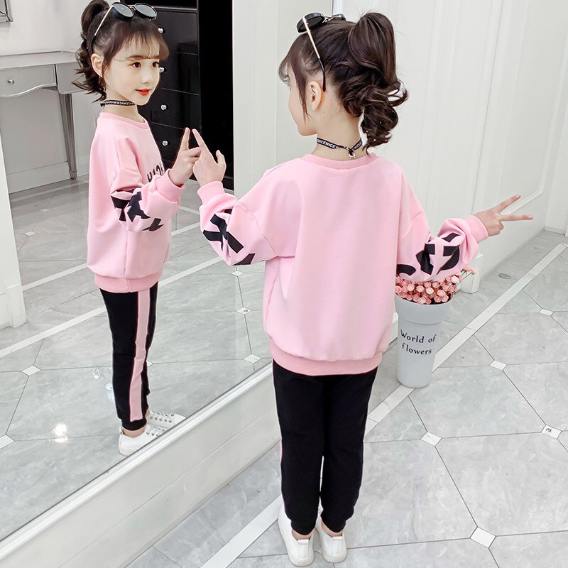 Bộ thu đông cho bé gái 18-45kg mẫu BEST cực kì sang chảnh, vài dày dặn ấm áp,hàng may kĩ.BEST02