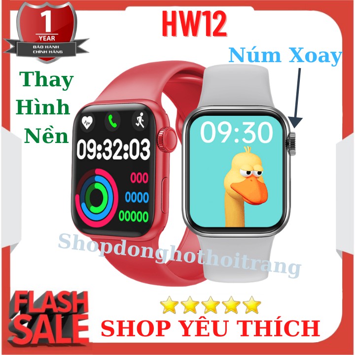 ( Bảo Hành 12 Tháng ) Đồng Hồ Thông Minh HW12 100% Tiếng Việt , Nghe Gọi , Thay Đổi Hình Nền , Nút Xoay Digital Crown