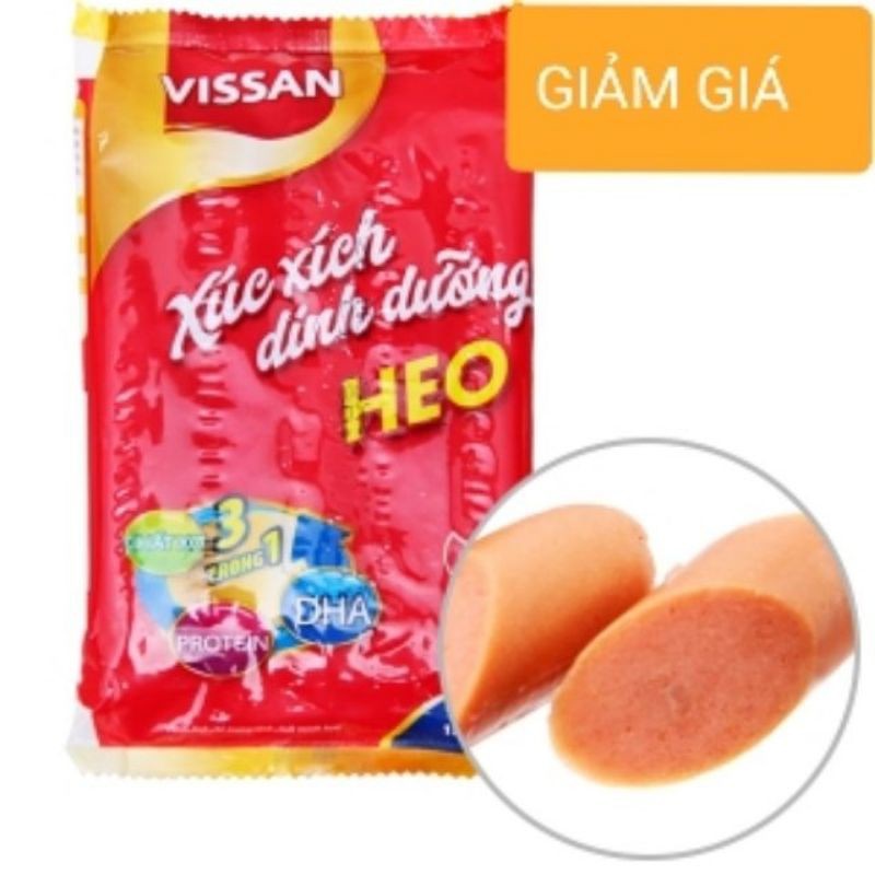 Thùng xúc xích dinh dưỡng heo Vissan 20 gói( gói 5 cây×35g)