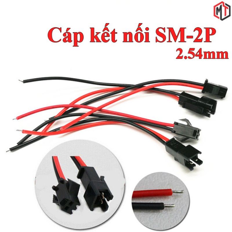 Jack kết nối 2 đầu đực các, dắc nối 2 đầu đỏ đen