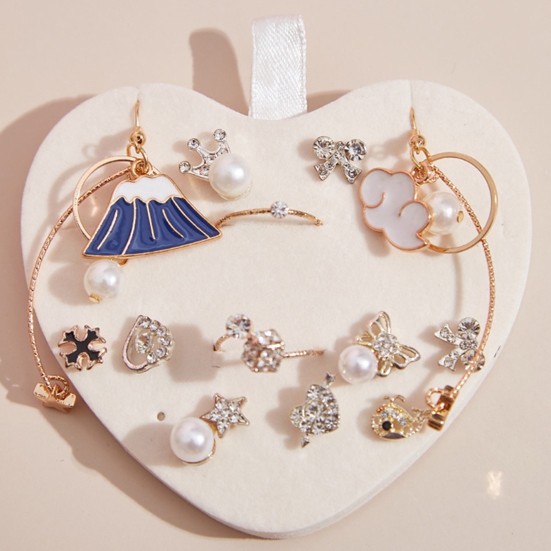 Flgo Hộp Đựng Nhẫn Đôi Hình Trái Tim Vintage Đẹp Mắt Có Nắp Tháo Rời Được